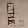 Hastings Home Hastings Home 5-Tier Ladder-Style Bookcase, Walnut 450259QLH